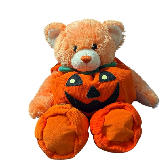 Orange Spicy Halloween Pumpkin Bear Build a Bear Rare Jack O Lantern Pumpkin
